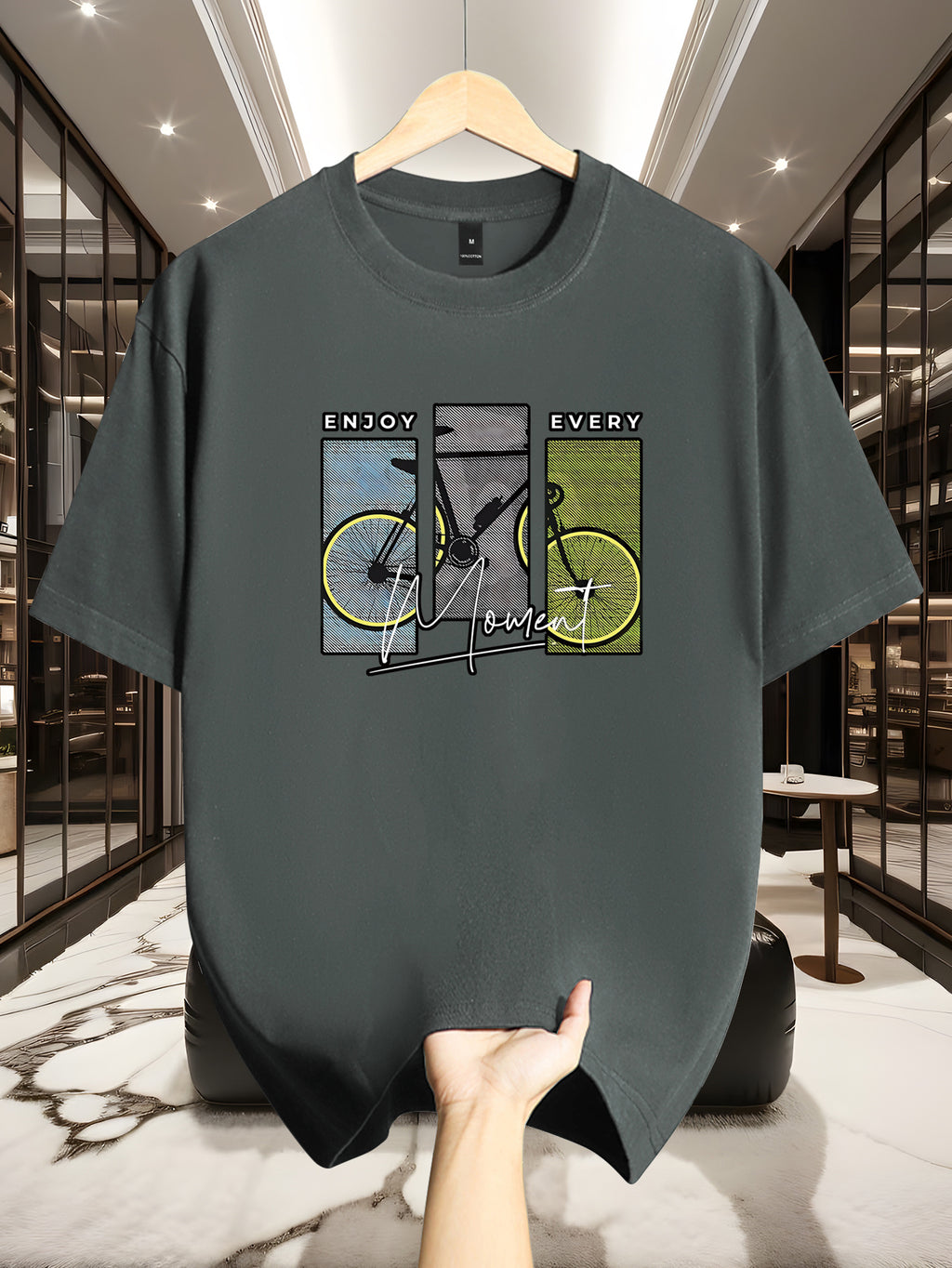 Teyron | Heren Zwaar Katoenen T-shirt 200g – Korte Mouwen, Ronde Hals, Regular Fit