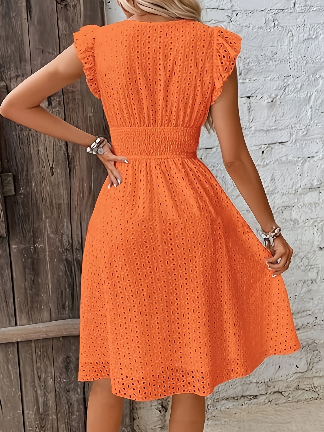 Liorenya | Zomerjurk voor dames – met opstaande kraag, korte mouwen, elegant en casual, lichtgewicht
