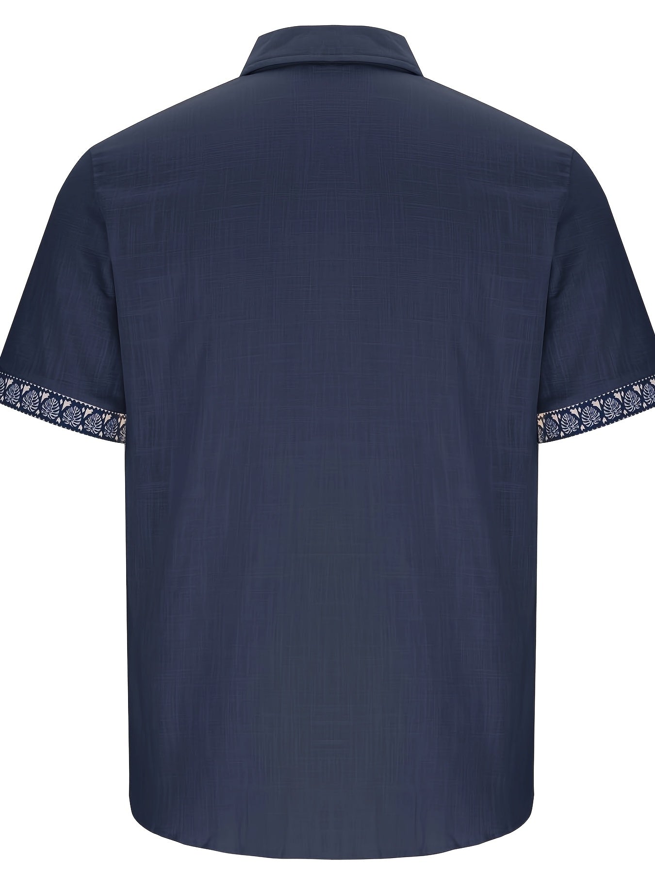 Wrenz | Herenoverhemd met patchworkprint – Casual overhemd met korte mouwen, revers en borstzak