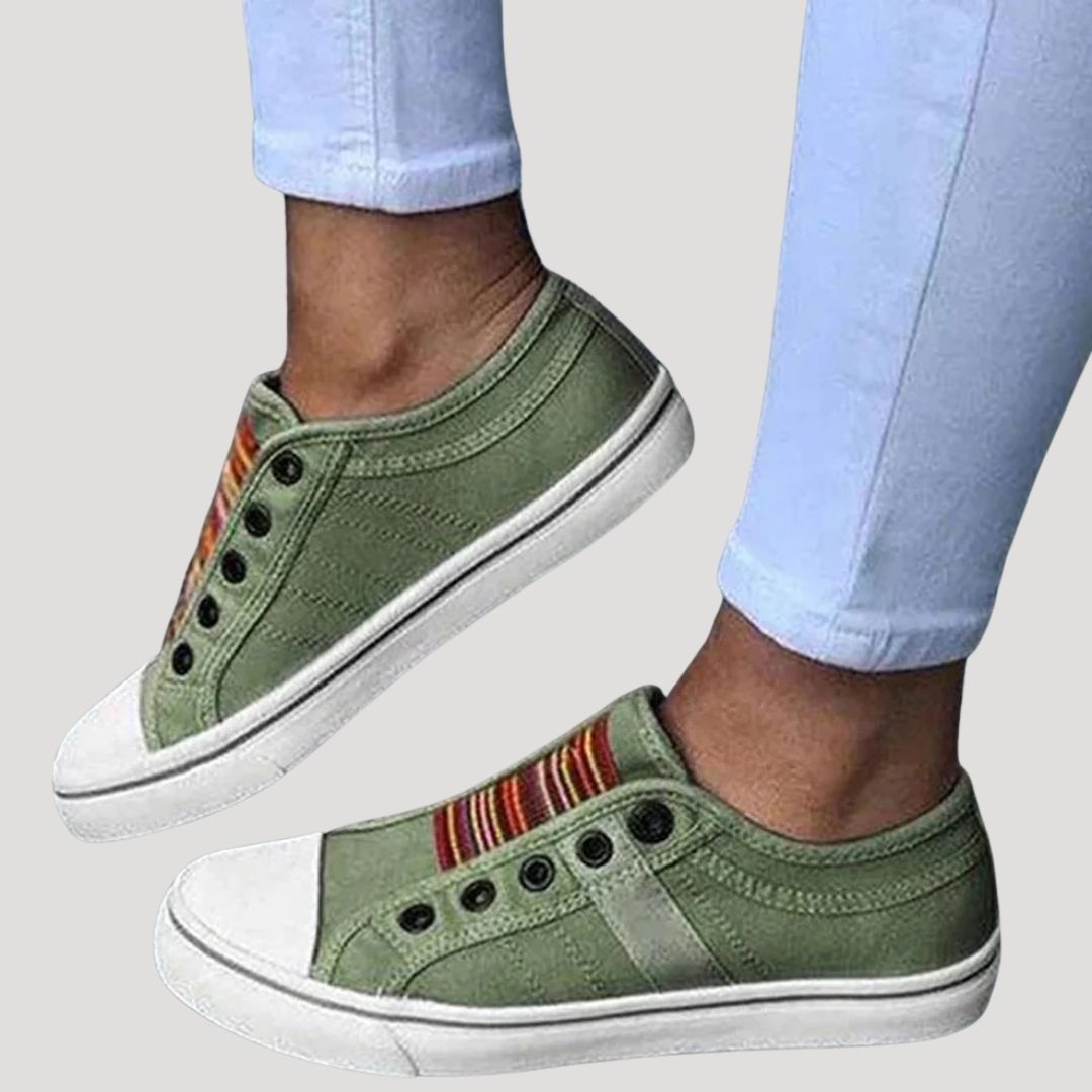 Myrellaess | Dameswandelschoenen van canvas met gesloten teen en instapmodel