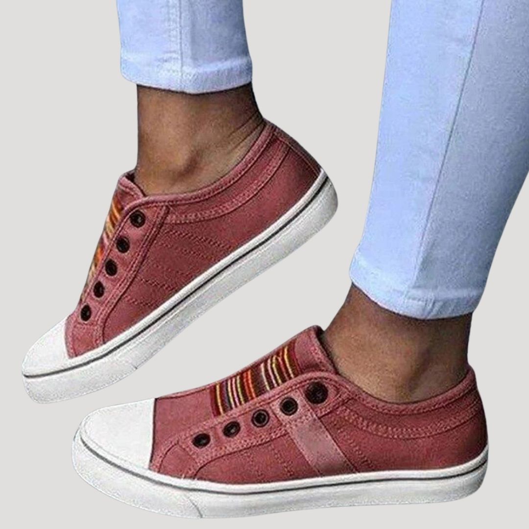 Myrellaess | Dameswandelschoenen van canvas met gesloten teen en instapmodel