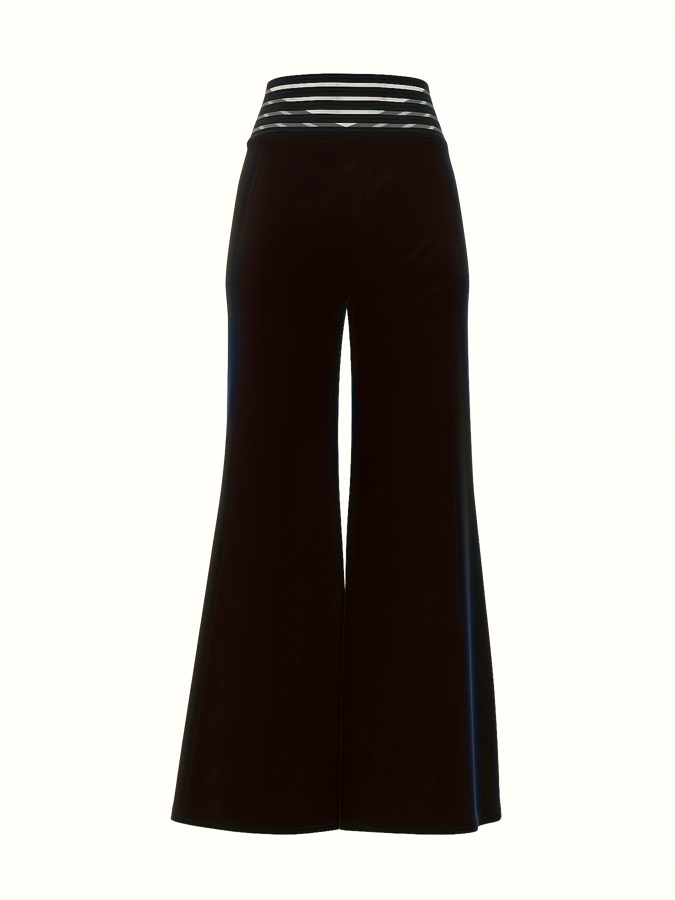 Syrene | Hoge taille broek met wijde pijpen voor dames – Elegant kruisdetail, rekbaar, comfortabel