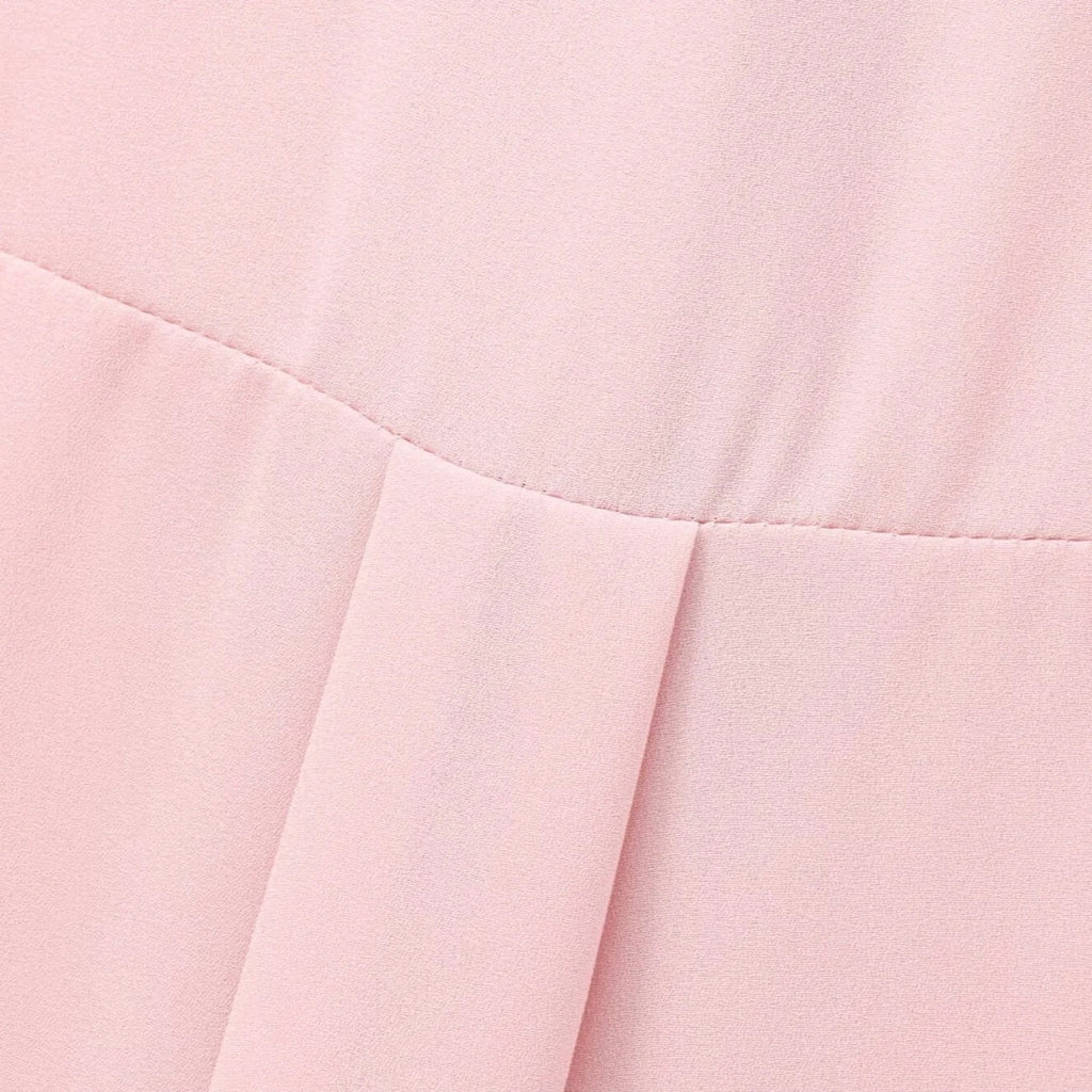 Ylena | Damesblouse met stippen en strik – Chiffon blouse met lange mouwen, elegante kantoor top