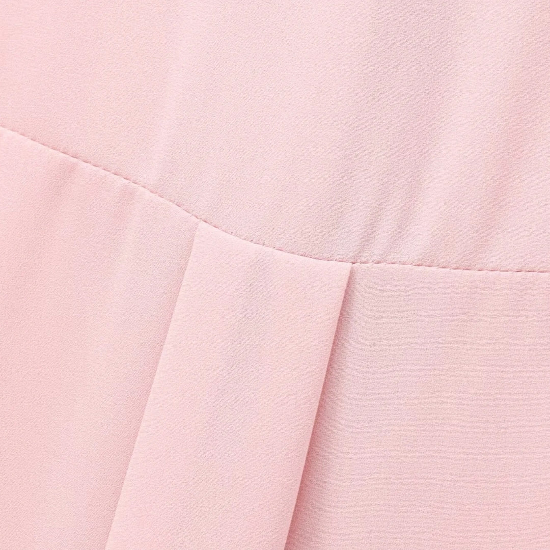 Ylena | Damesblouse met stippen en strik – Chiffon blouse met lange mouwen, elegante kantoor top