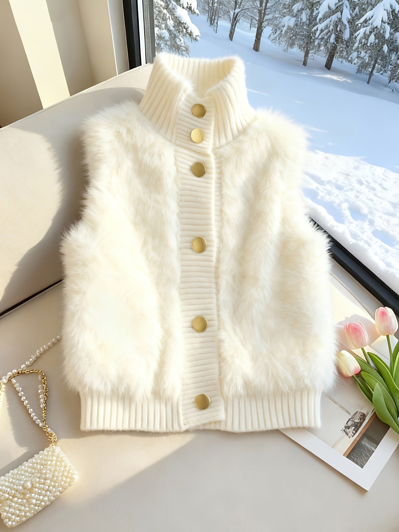 Hailynn | Elegante damesvest met opstaande kraag – Modieuze laagjeslook