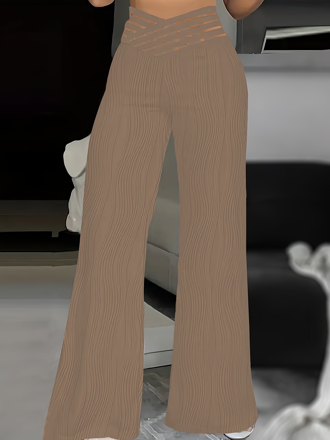 Moira | Broek met wijde pijpen en hoge taille Y2K los voor dames - Trendy casual mode