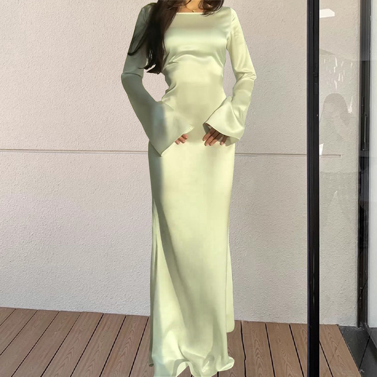 Kirelly | Mermaid avondjurk voor dames – elegante slim fit maxi-jurk