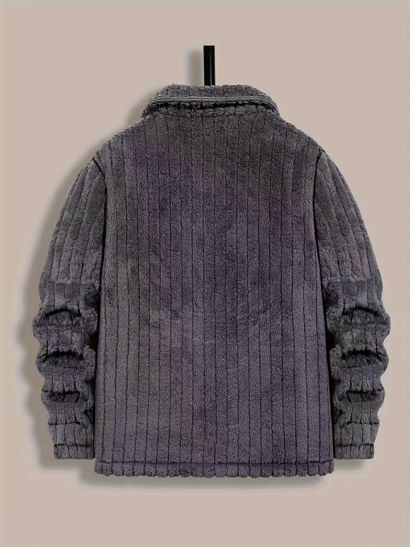 Bryler | Winterjas – Pluche fleecejas met luxe kraag, enkele knoopsluiting, zachte grijze casual bovenkleding