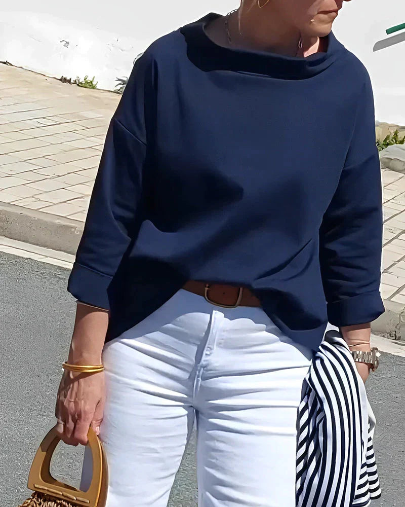 Callira | Effen casual trui voor dames – zachte, losvallende gebreide pullover