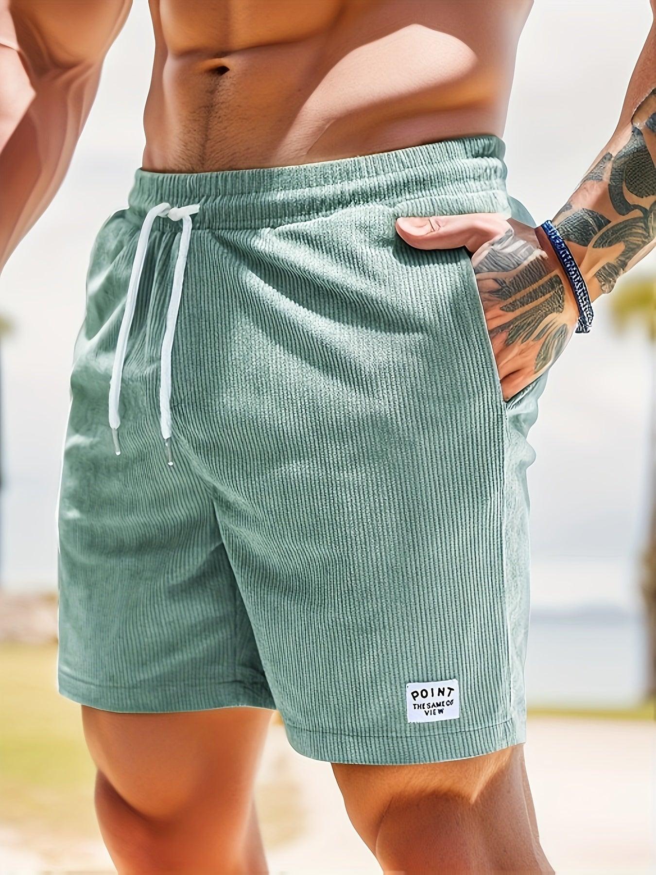 Kairion | Gestreepte katoenen herenshort – Relaxed fit, luchtige zomerse vrijetijdsshort