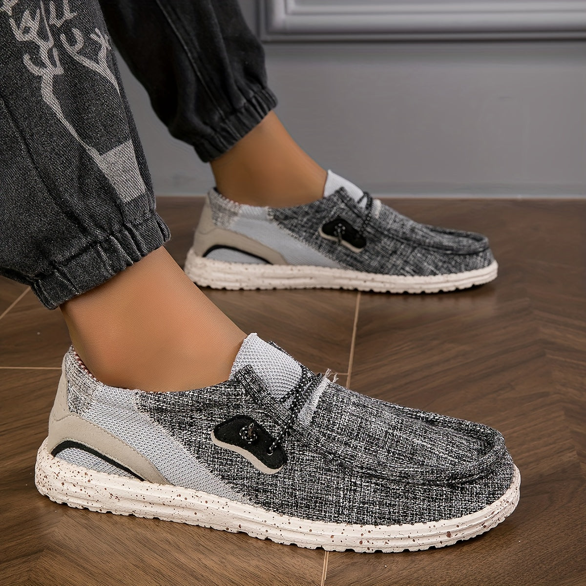 Loafix | Canvas-Slipper für Herren – Atmungsaktiv, rutschfest, leicht