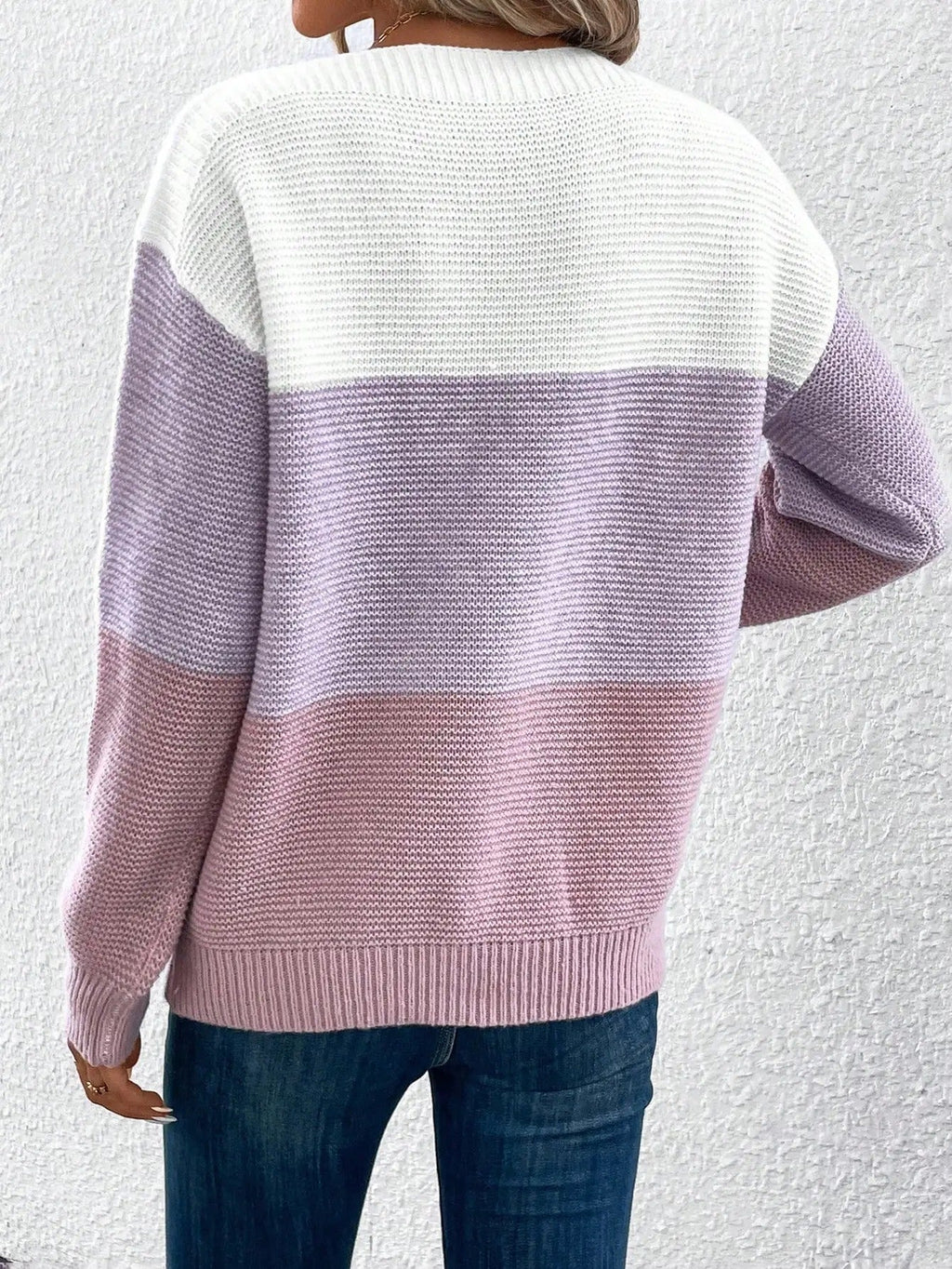 Fridaen | Eleganter Ombré-Strickpullover für Damen – Dreifarbig, bequem und modisch