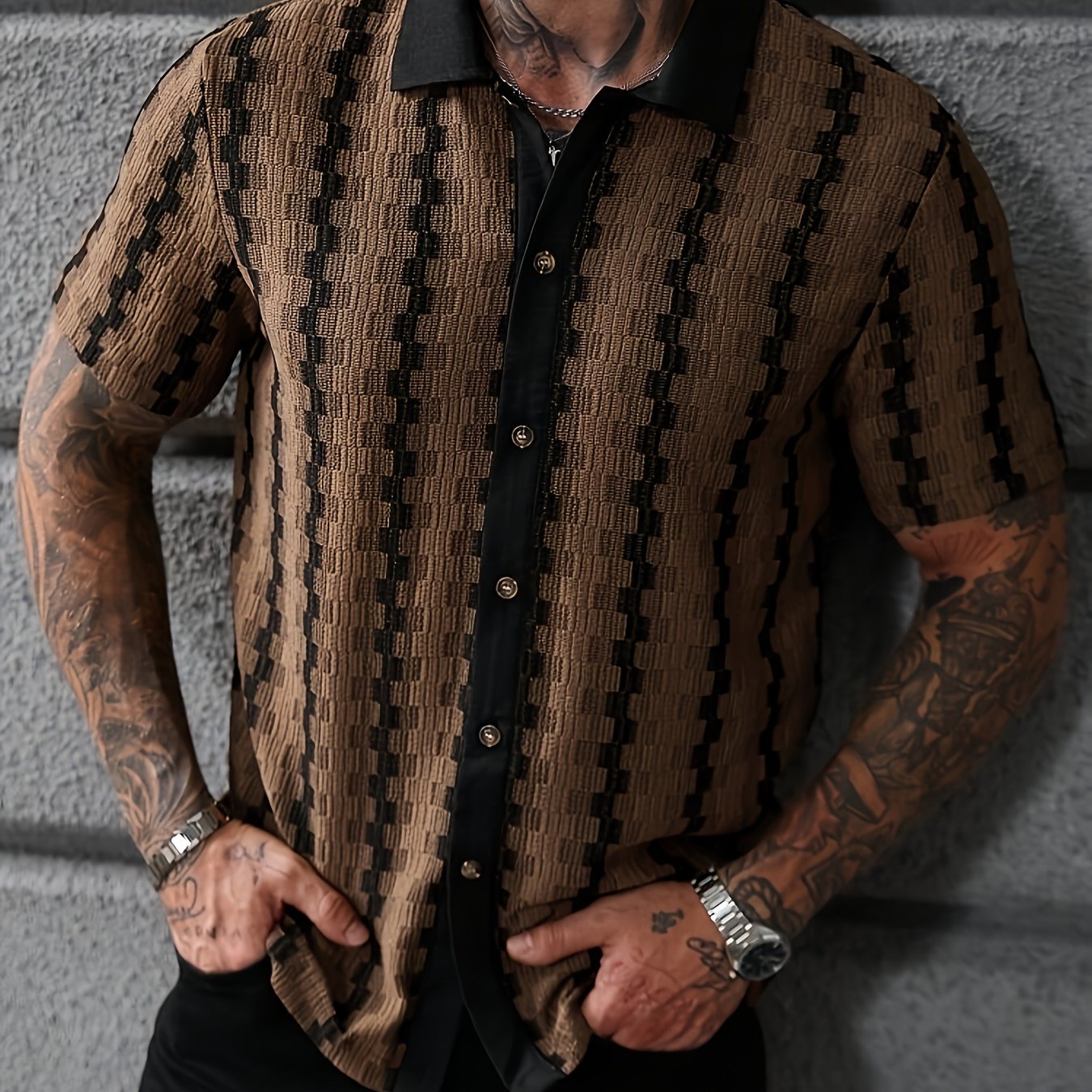 Velorin | Zomerse gestreepte herenpolo – casual shirt met korte mouwen van lichtgewicht katoen