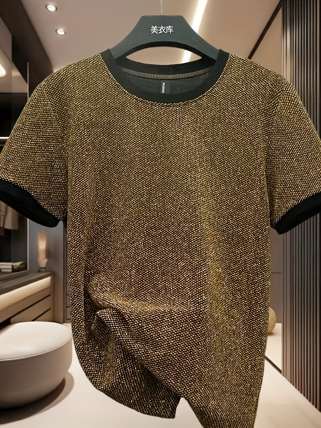 Sylvenorin | Jacquard-T-shirt voor heren in Europese stijl – korte mouwen