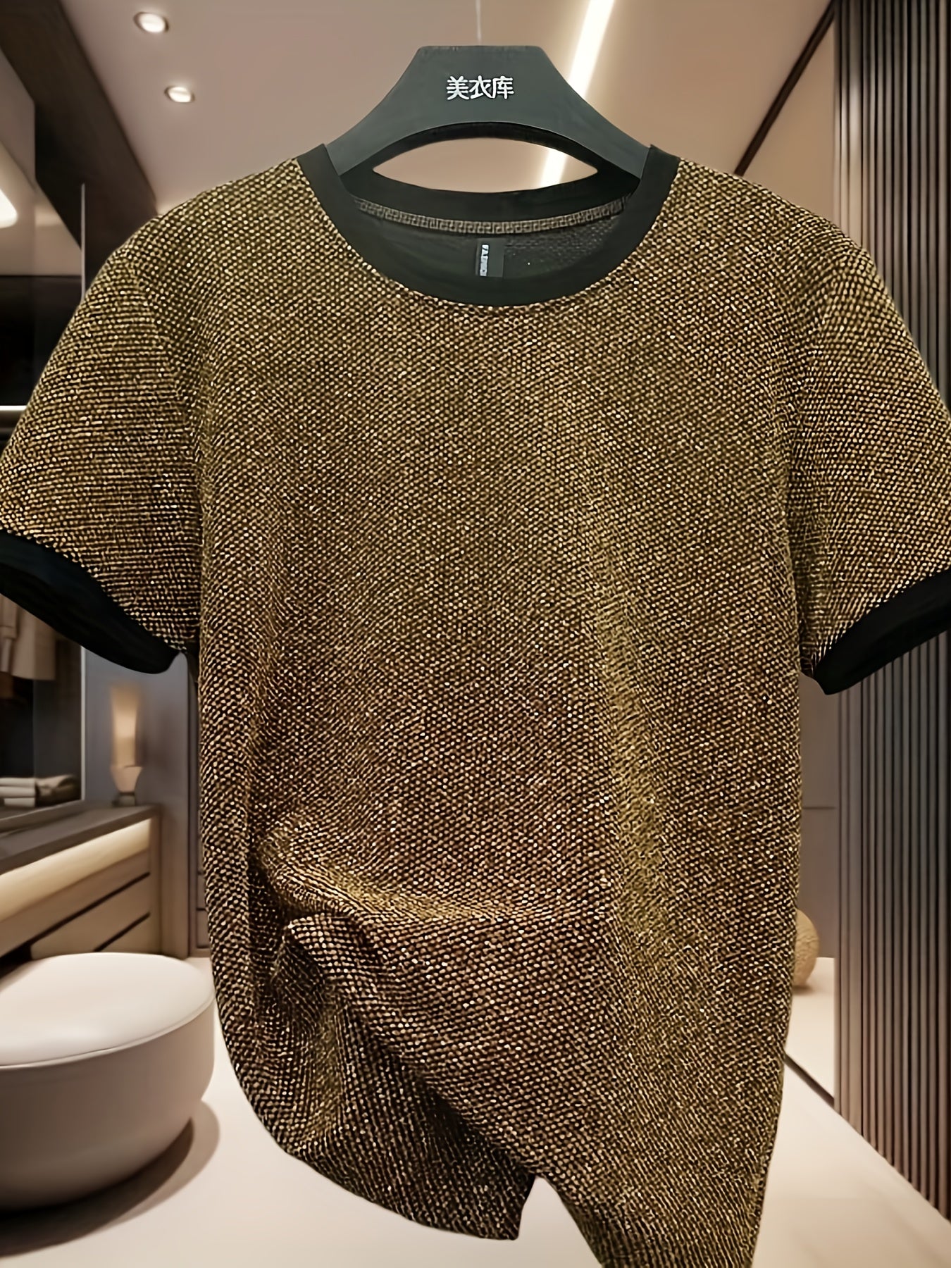 Sylvenorin | Jacquard-T-shirt voor heren in Europese stijl – korte mouwen