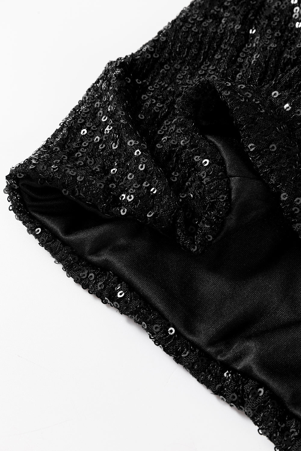 Vaesha | Veste élégante à sequins noirs - vêtement d'extérieur léger, idéal pour la superposition et le style automnal