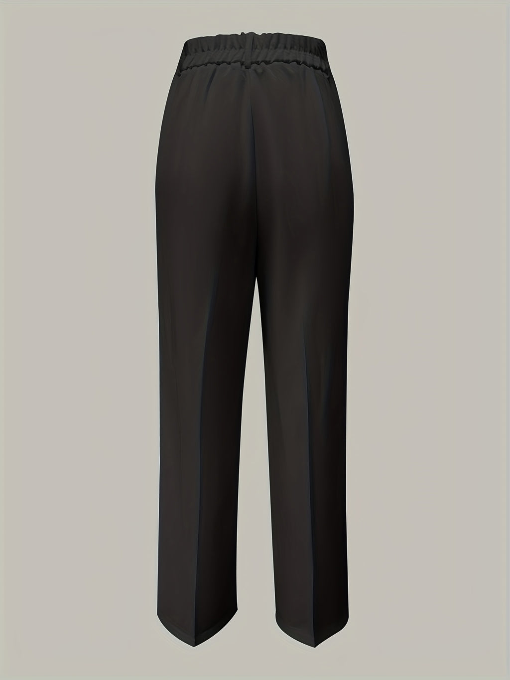 Oralia | Elegante Damenhose mit weitem Bein – Gerade geschnittene, hochgeschnittene Hose mit Knopfverschluss