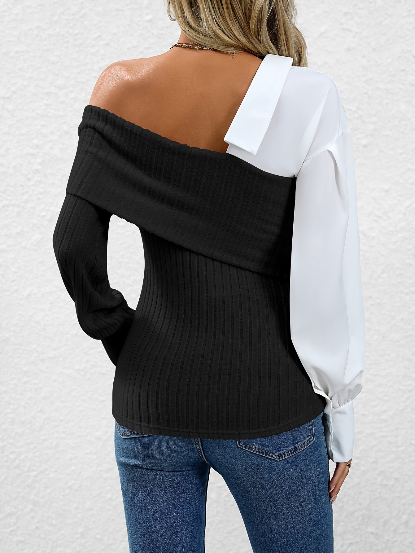 Ianthe | Casual damesoverhemd met kleurblokken – Elegant model met lange mouwen