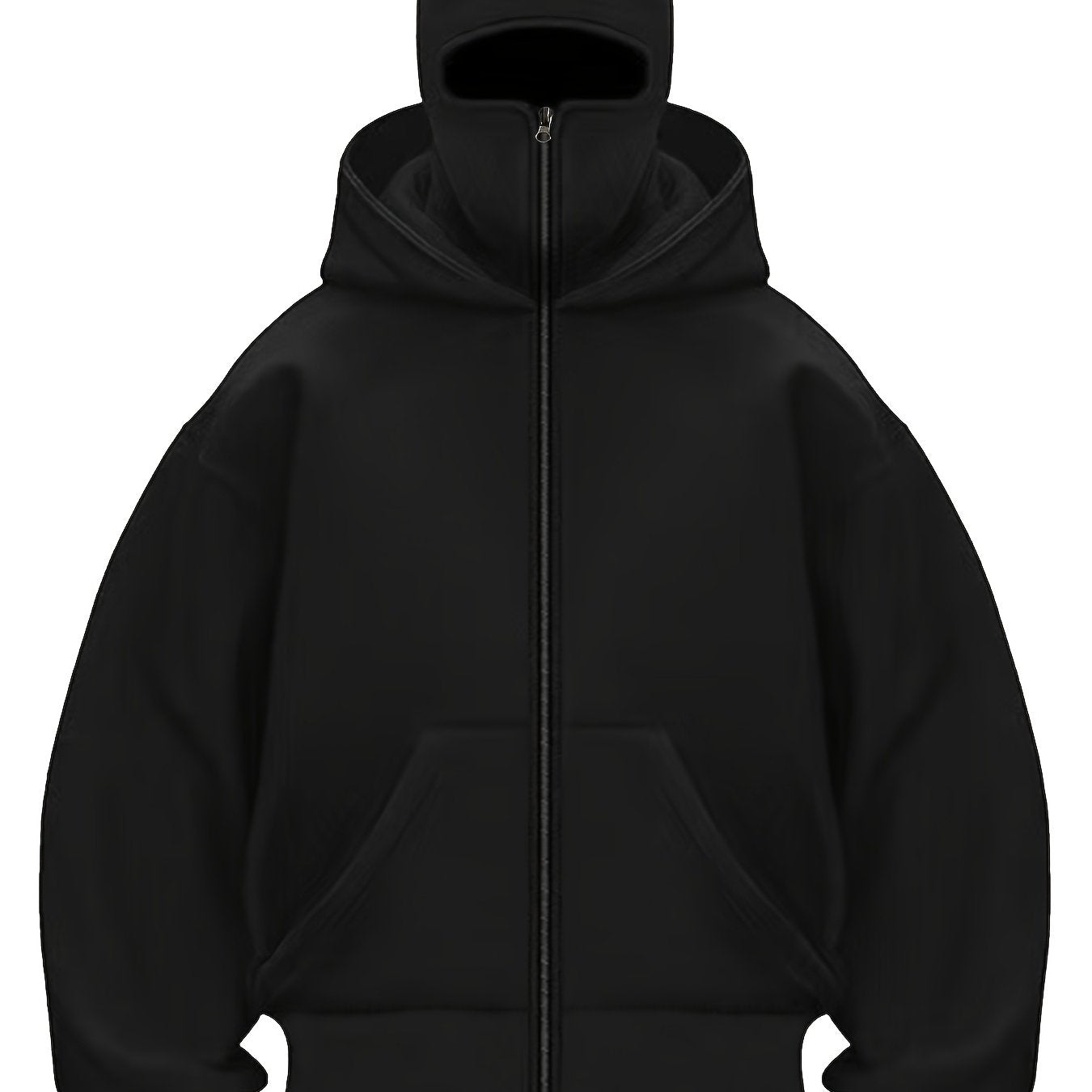 Akselsson | Herenhoodie met masker – Casual effen pullover, kangoeroezak, streetwear, warm sweatshirt