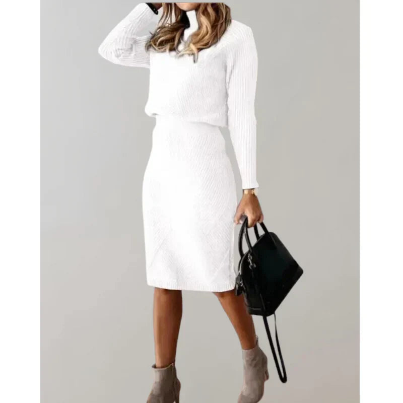 Orlenae | Dames coltrui & rok set – Elegante gebreide tweedelige outfit