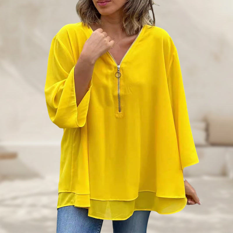 Isora | Elegante gelaagde top – Luchtige casual blouse voor dames