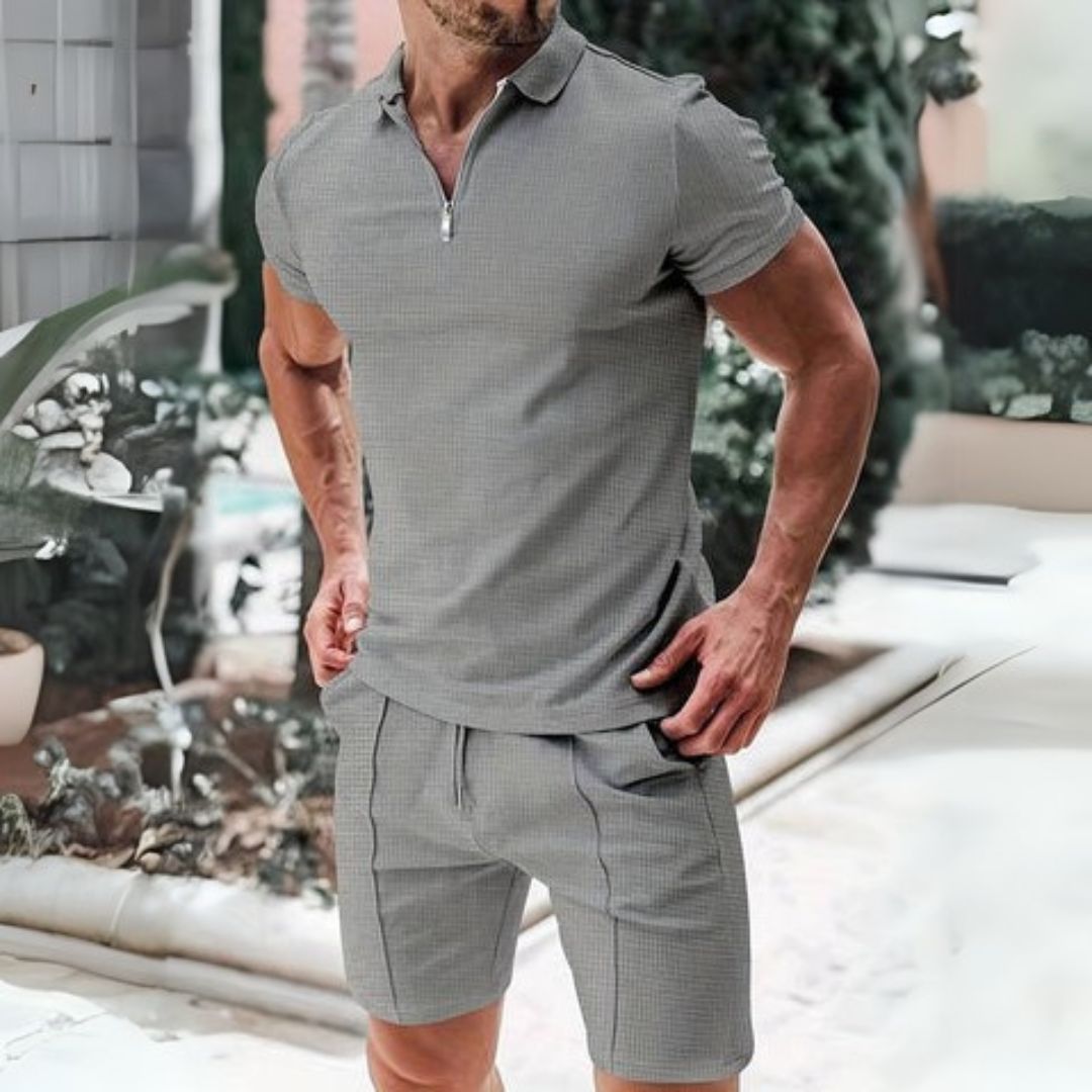 Thane | Muscle-Fit tanktop en korte broek voor heren – Luchtige sportset voor training, gymsessies en dagelijkse actieve kleding