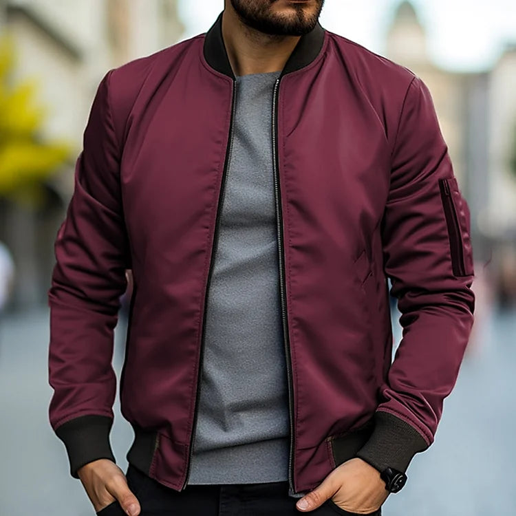 Vornic | Blouson bomber léger et tendance - coupe-vent déperlant avec poignets côtelés