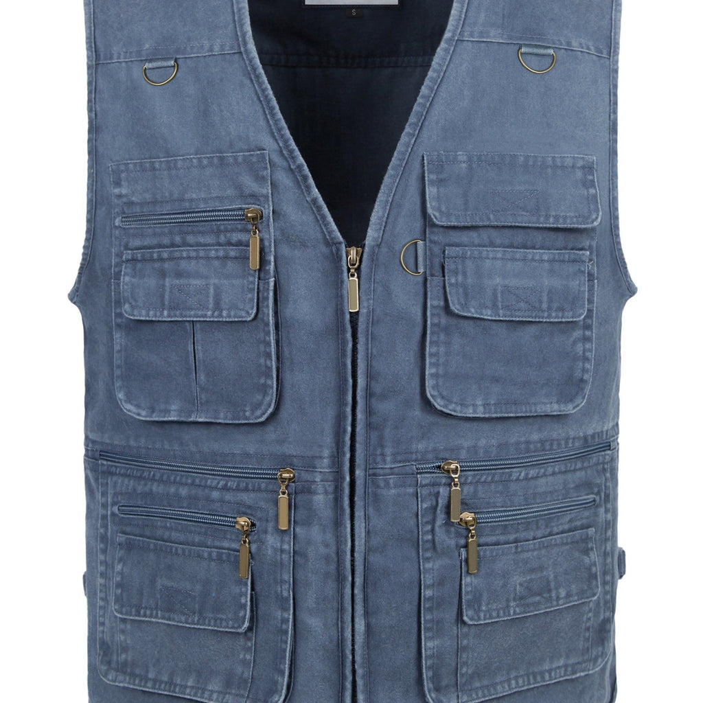 Antonio | Outdoor reisvest voor heren – lichtgewicht stone-washed tactisch vest met meerdere zakken