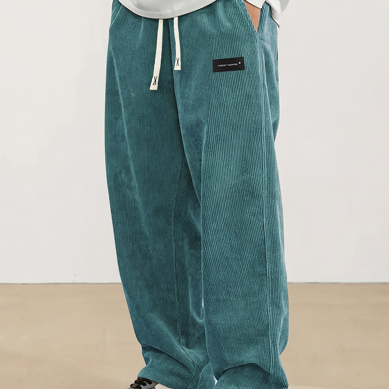 Corvian | Heren Corduroy Broek met Trekkoord – Rechte Casual Sweatpants voor Lente & Herfst