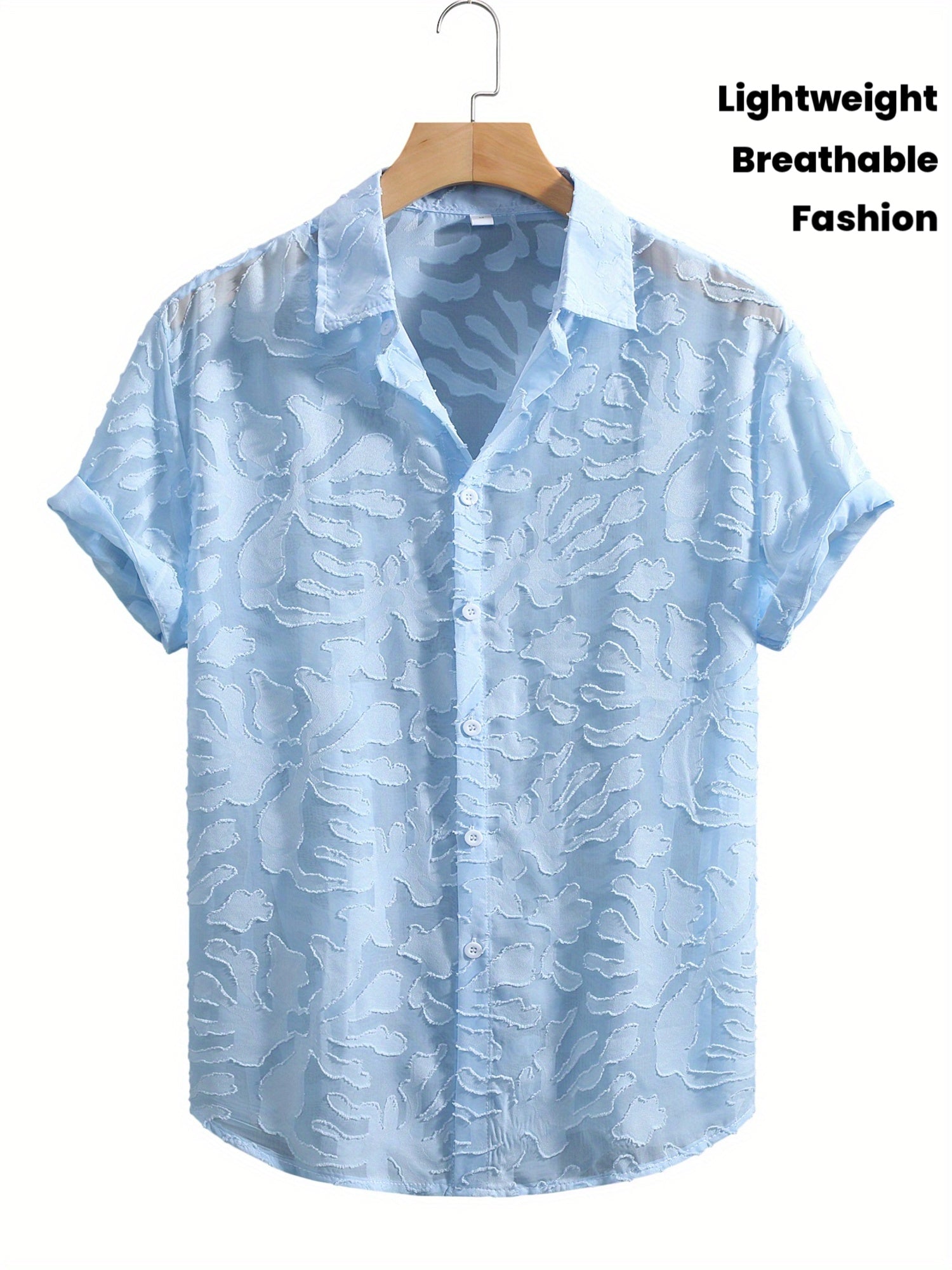 Krovian | Zomerpoloshirt voor heren – Lichtgewicht, ademend jacquard met korte mouwen en reverskraag