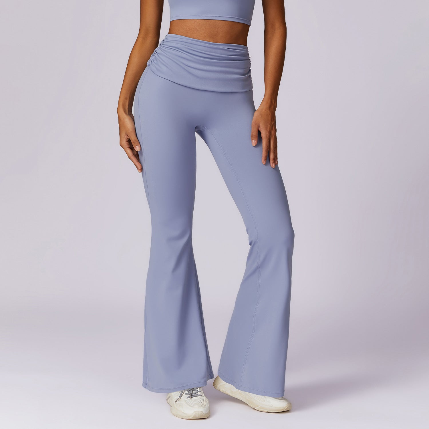 Nyxarae | Dames Stretch Flared Legging – Hoge Taille Comfortabele Broek voor Werk