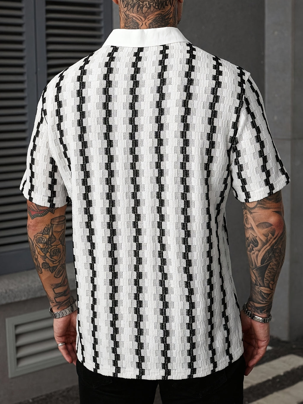 Velorin | Zomerse gestreepte herenpolo – casual shirt met korte mouwen van lichtgewicht katoen