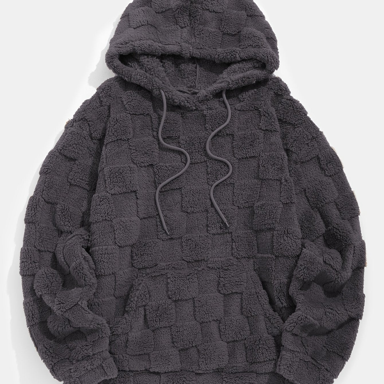 Dander | Plush fleece hoodie voor heren – Comfortabele, losvallende wintertrui met zak aan de voorkant