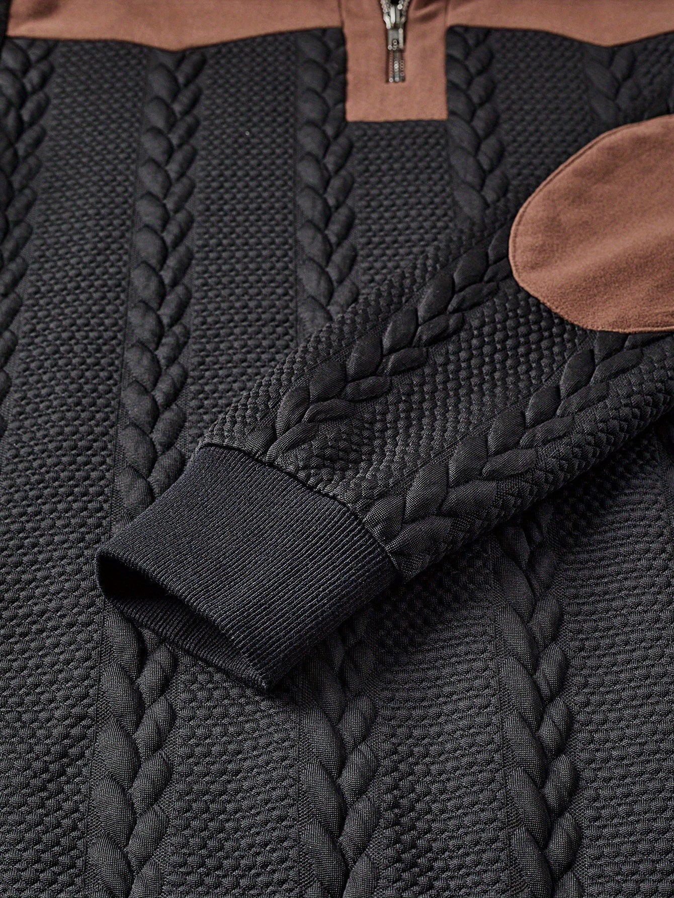 Magnar | Casual sportieve herentrui – herfst/winter outdoor jacquardbreisel, ritskraag, contrasterende stiksels
