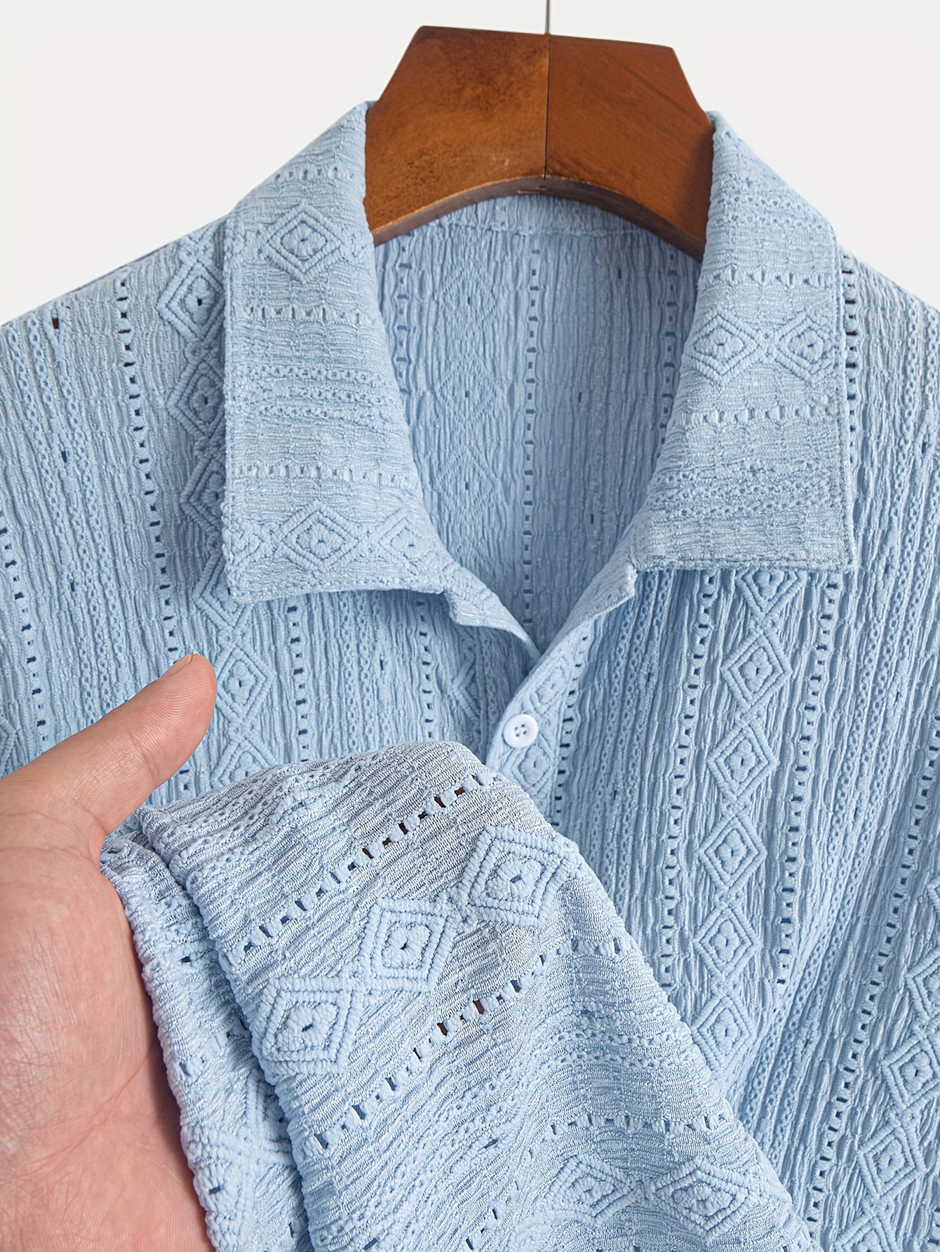 Volric | Polo homme en maille - Broderie œillet, respirant, manches courtes