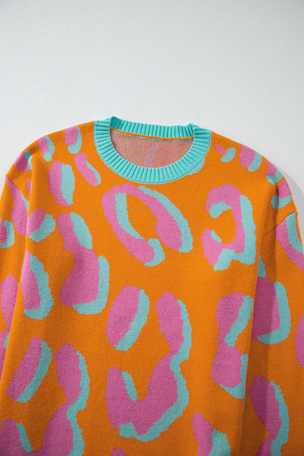 Brynoria | Pull colorblock en maille - Pull à col rond, ourlet côtelé et manches longues