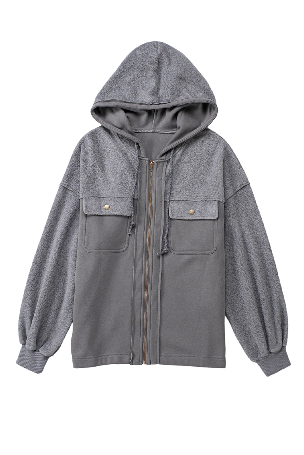Ulirra | Damen-Jacke mit Kordelzug und übergroßem Reißverschluss – Lässige Streetwear-Jacke