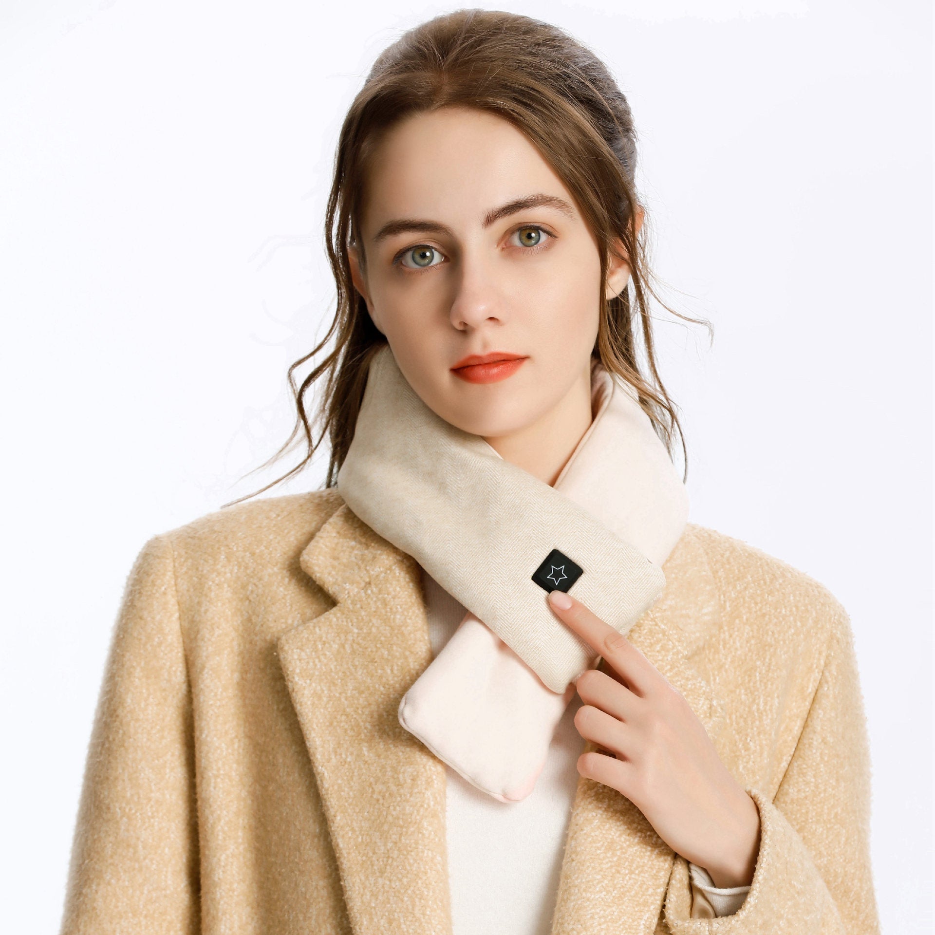 ThermaScarf | Elektrisch beheizbarer Schal – USB-aufladbarer Nackenwärmer, weicher Winterschal