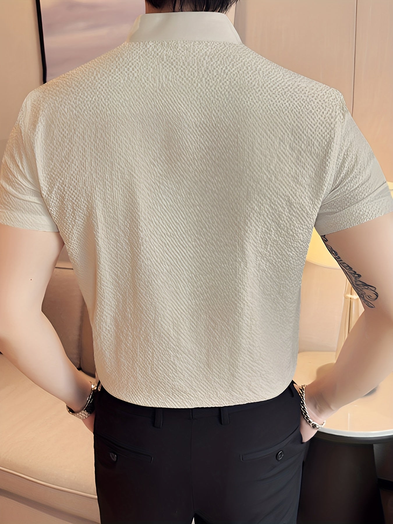Arik | Heren zomers overhemd met korte mouwen – casual geruit button-up overhemd