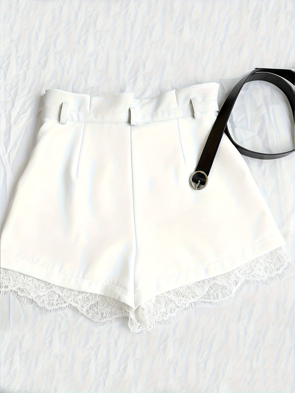 Islyra | Kantbroekje voor dames – Elegante zomerbroek met hoge taille en losse pasvorm
