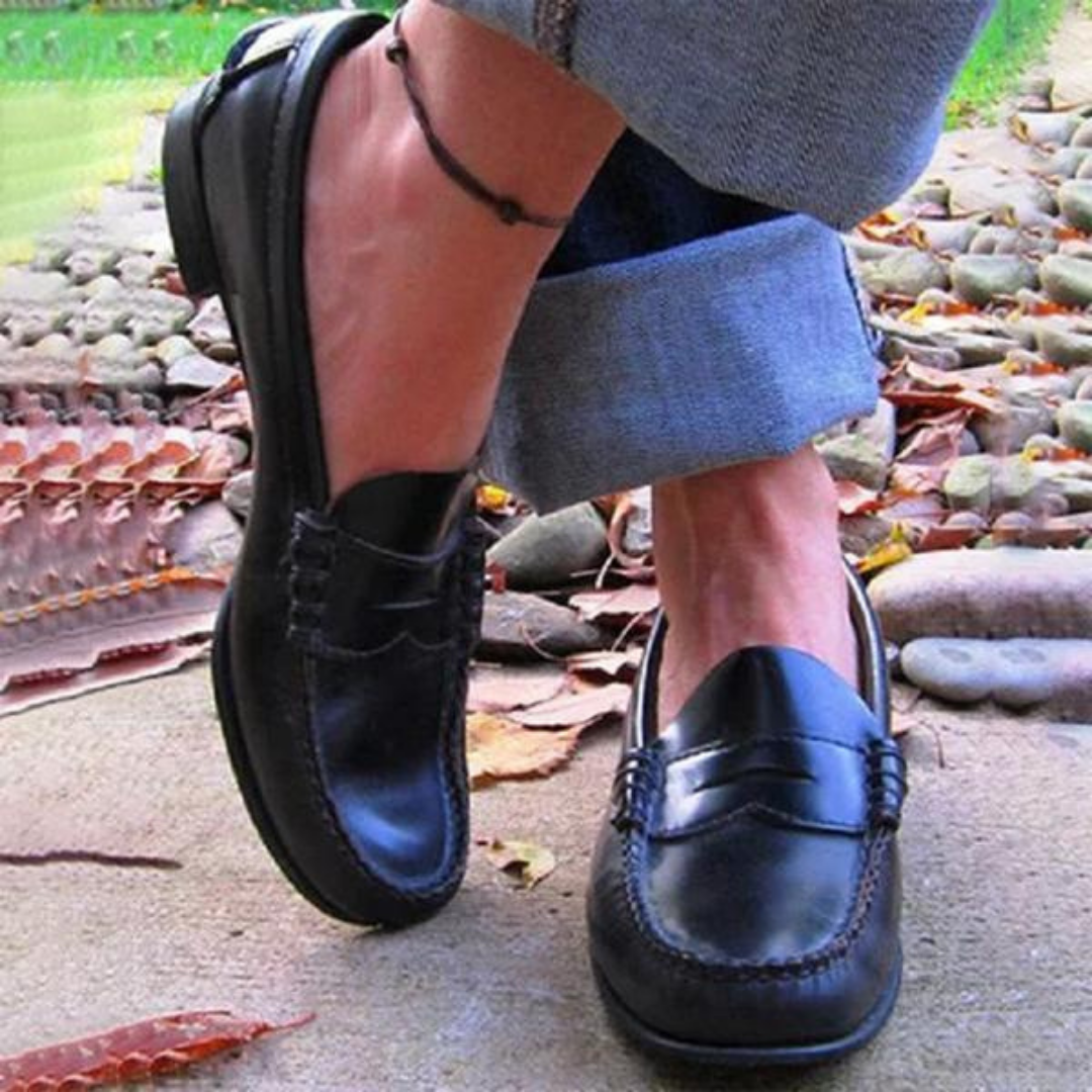 Joska | Mocassins en cuir pour femmes - Chaussures élégantes à enfiler pour toutes les occasions, décontractées ou habillées