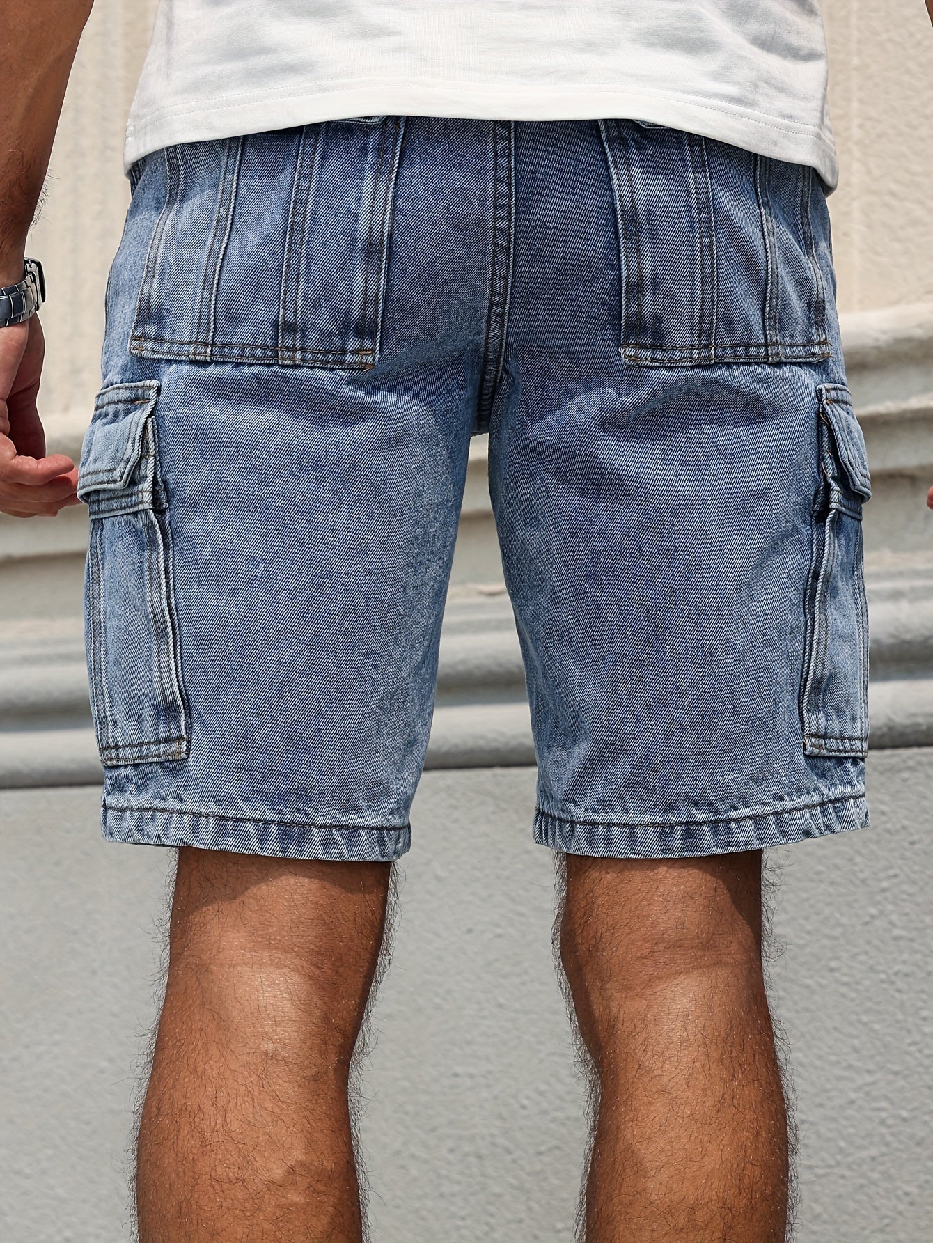 Pyrion | Klassieke Blauwe Denim Shorts – Lichtgewicht Casual Zomerse Knie‑Lange Shorts