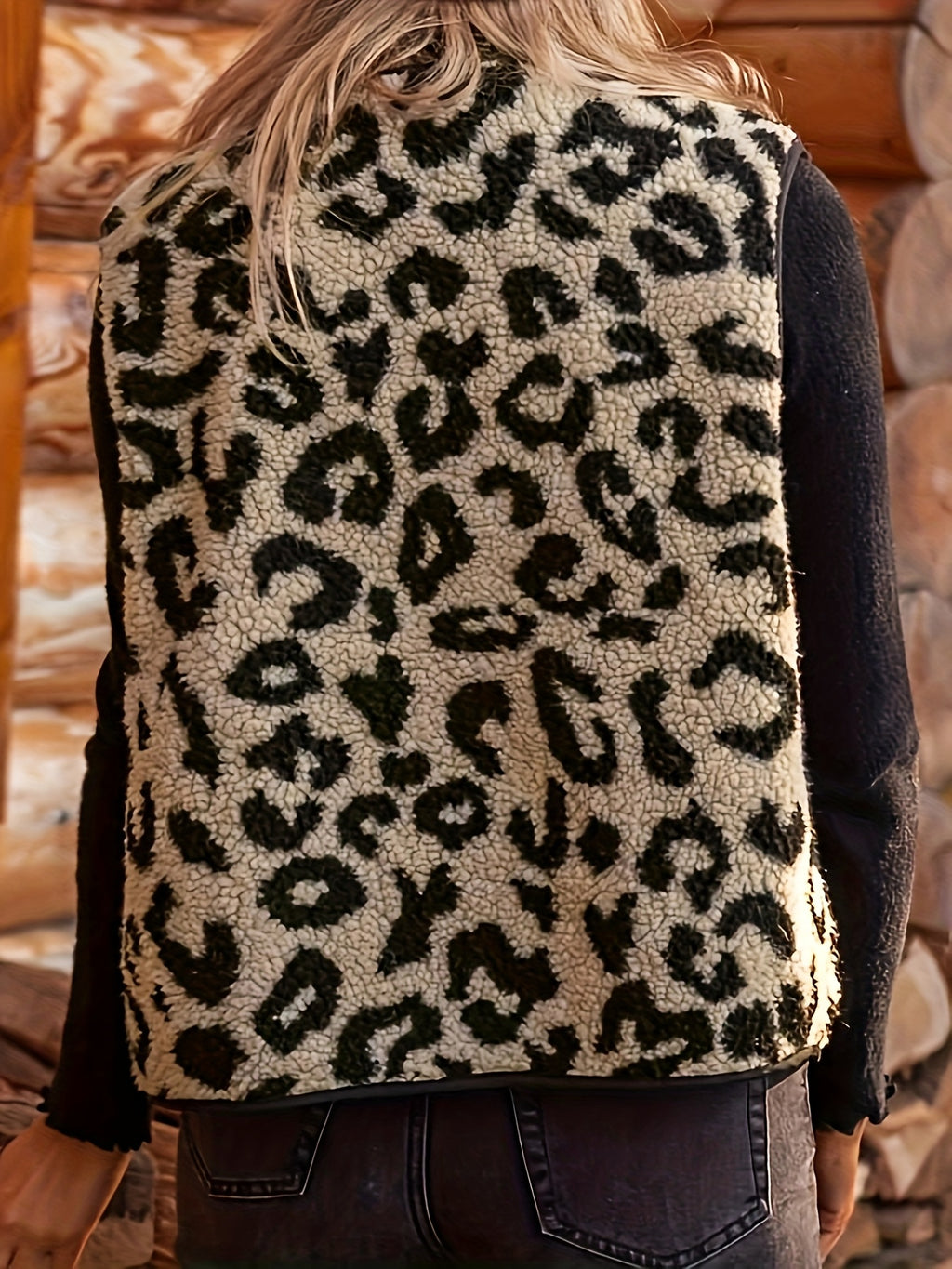 Marthe | Damenstrickjacke mit Leopardenmuster und Knöpfen – schick und lässig