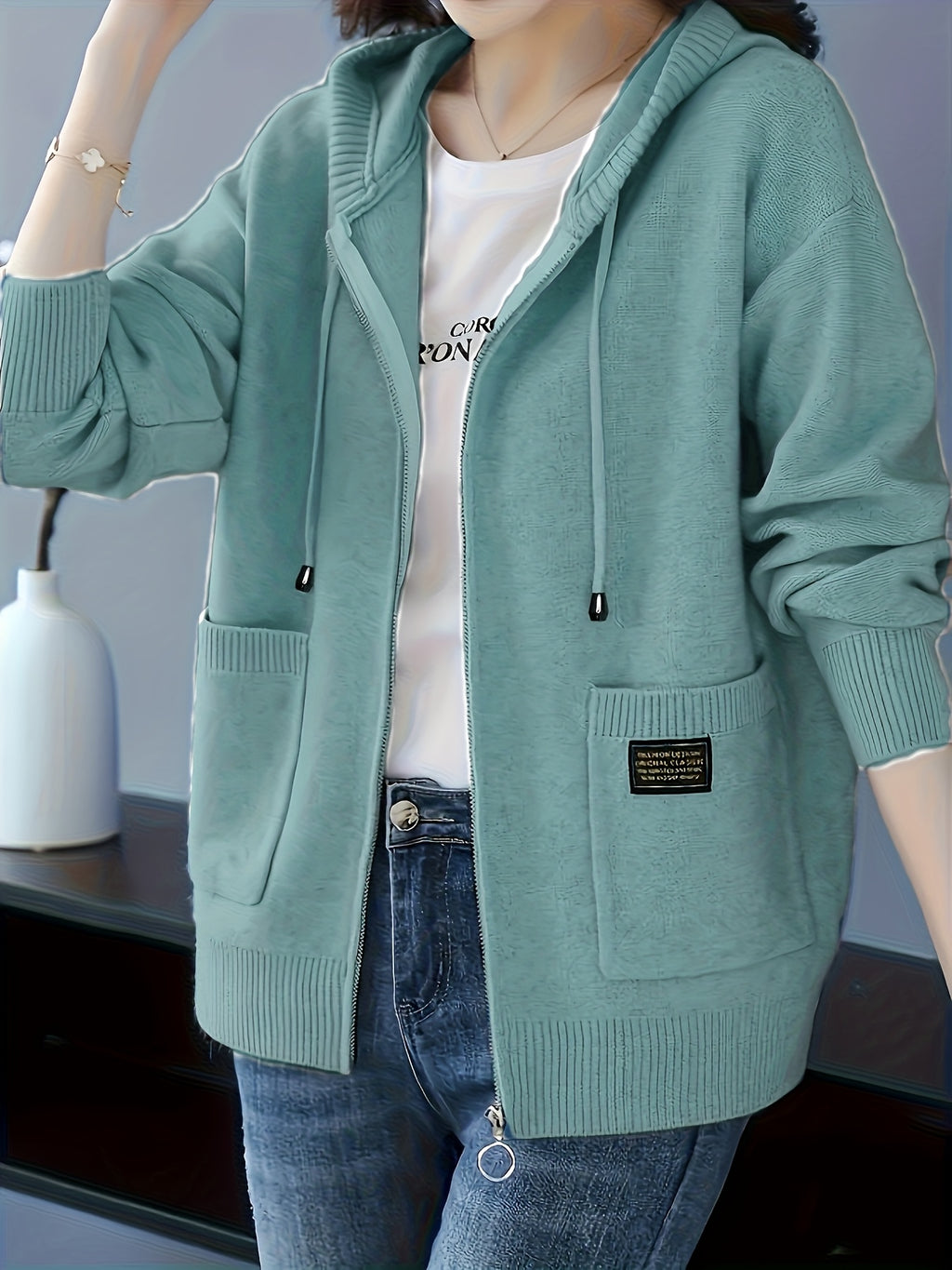 Adalira | Elegante damescardigan met capuchon – Lichtgewicht gebreid kledingstuk