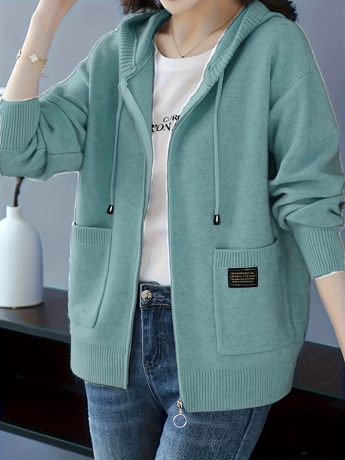 Adalira | Elegante damescardigan met capuchon – Lichtgewicht gebreid kledingstuk