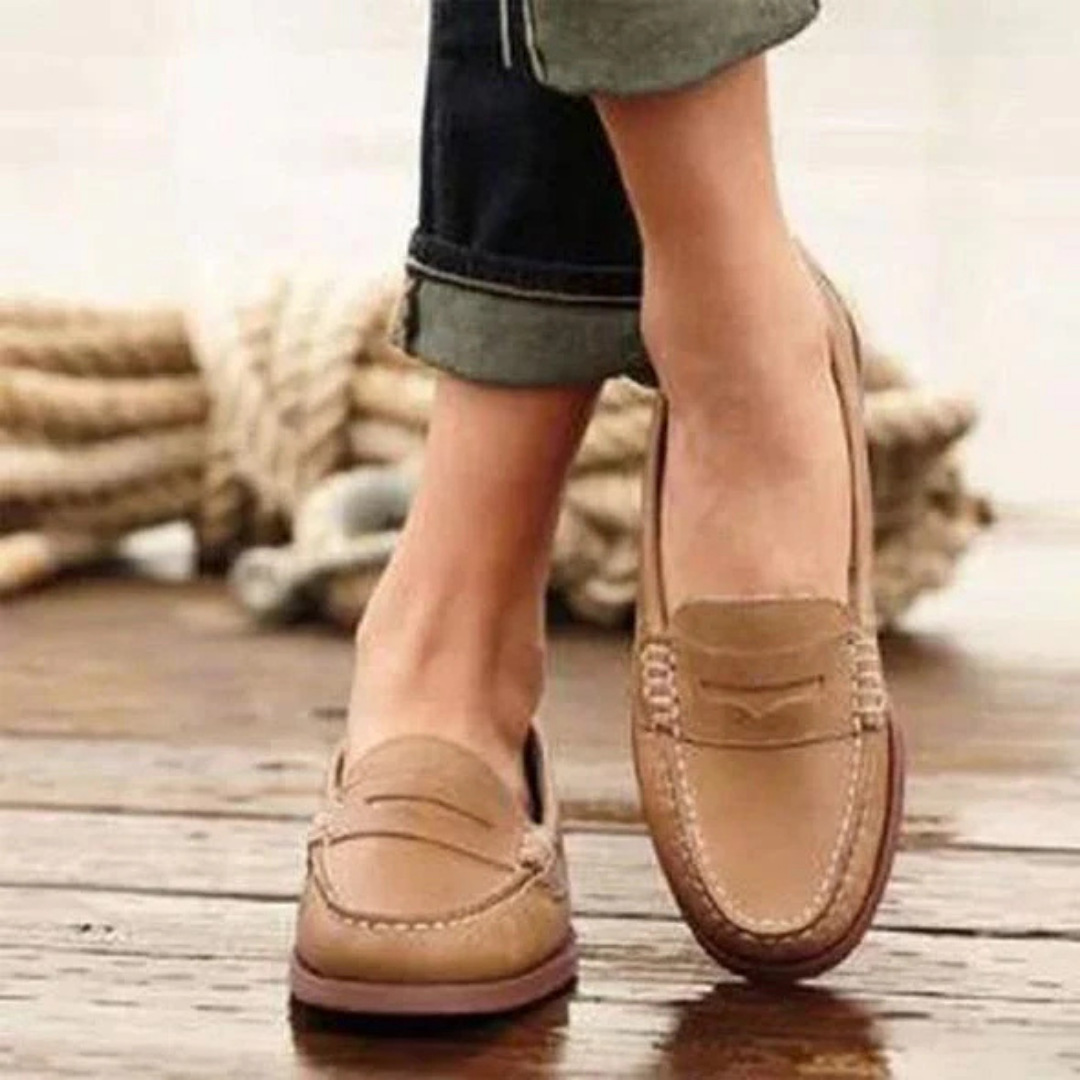 Joska | Mocassins en cuir pour femmes - Chaussures élégantes à enfiler pour toutes les occasions, décontractées ou habillées