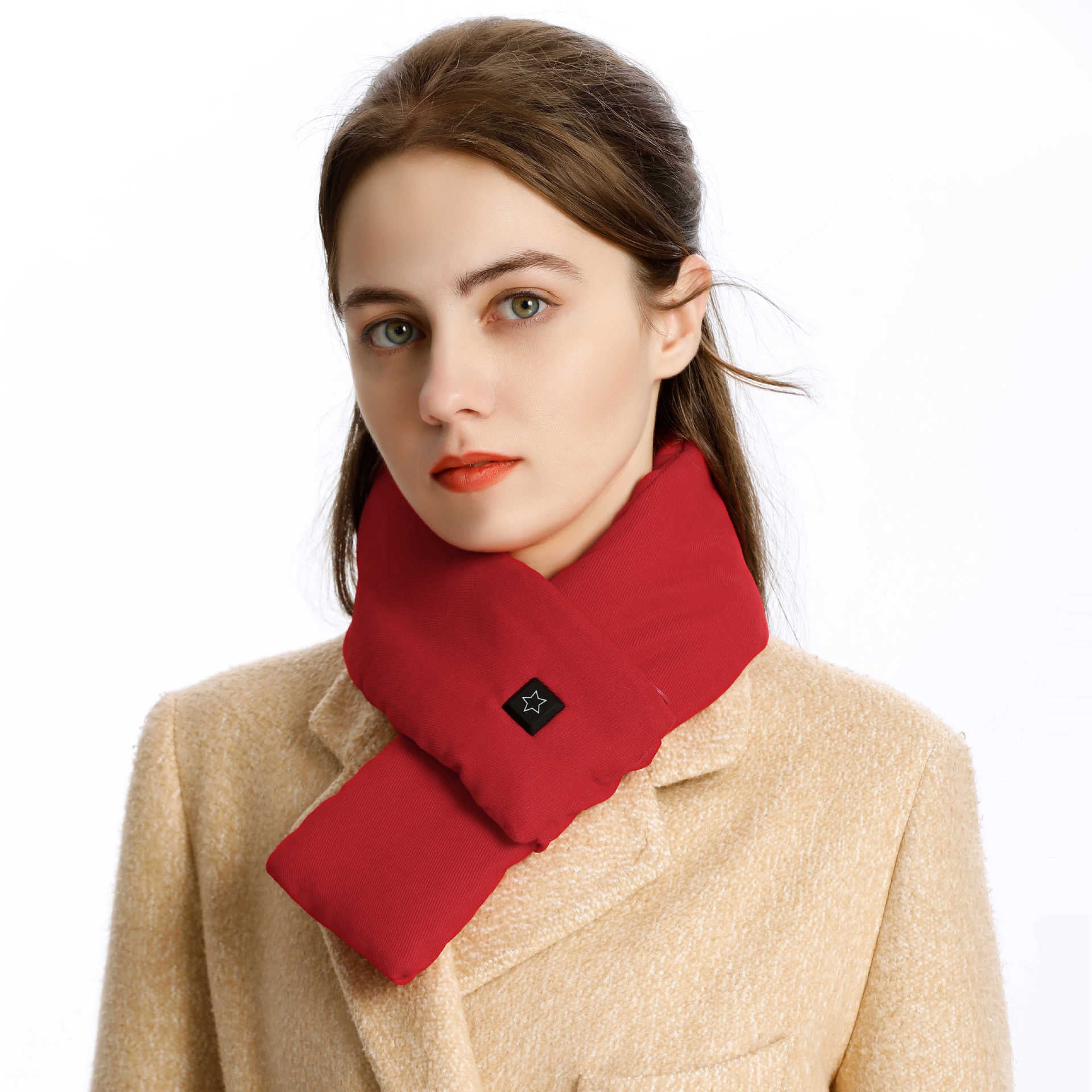 ThermaScarf | Elektrisch beheizbarer Schal – USB-aufladbarer Nackenwärmer, weicher Winterschal