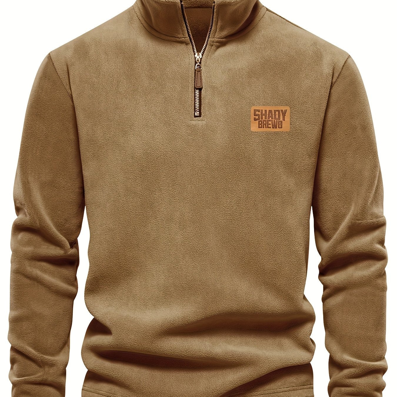 Daire | Thermische fleece gevoerde heren trui met halve rits – Warm, stevig winterhemd, halve rits