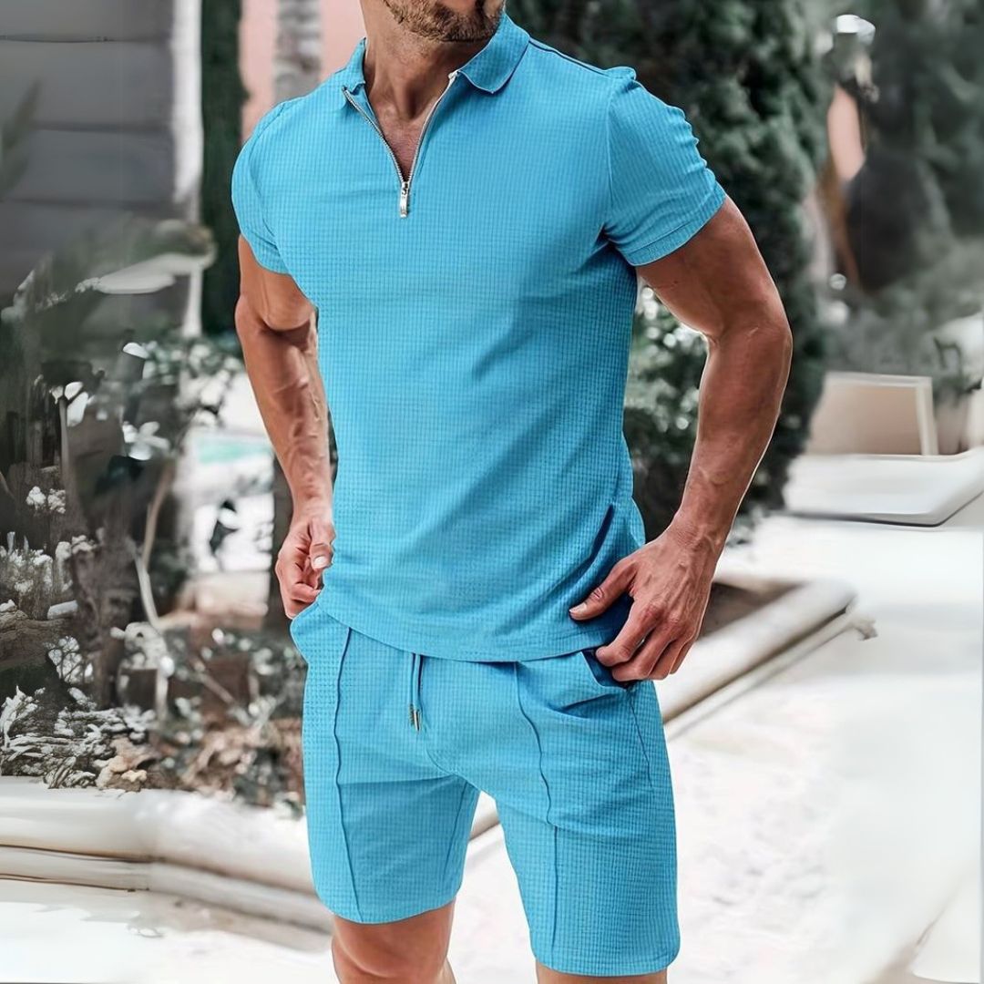Thane | Muscle-Fit tanktop en korte broek voor heren – Luchtige sportset voor training, gymsessies en dagelijkse actieve kleding