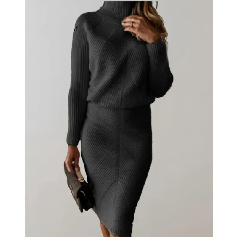 Orlenae | Dames coltrui & rok set – Elegante gebreide tweedelige outfit